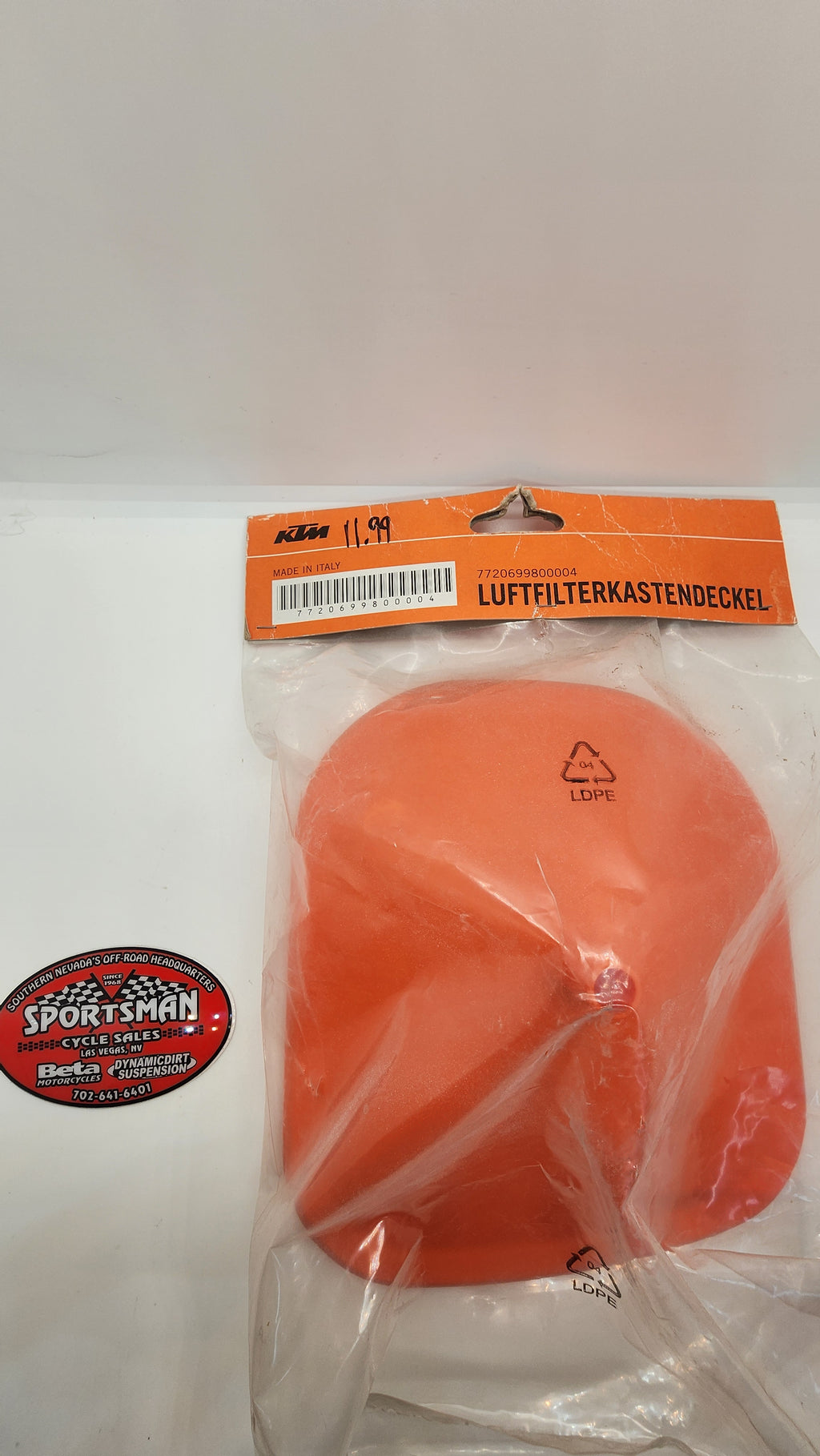 7720699800004  KTM Air Filter Box Lid MX/Enduro/Freeride 2011-2016